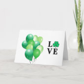 I LIEBE Ireland Green Balloon Modern Elegant Karte (Vorderseite)