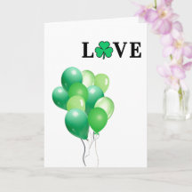 I LIEBE Ireland Green Balloon Modern Elegant