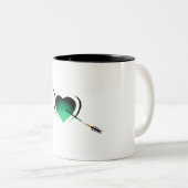 I Liebe Ireland St Patrick's Day Heart Zweifarbige Tasse (VorderseiteRechts)