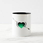 I Liebe Ireland St Patrick's Day Heart Zweifarbige Tasse (Mittel)