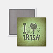 I Liebe Irisch Magnet (Vorderseite/Rückseite)