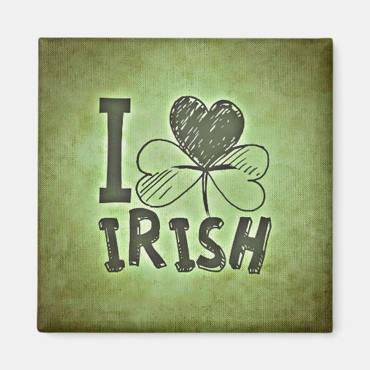 I Liebe Irisch Magnet (Vorne)