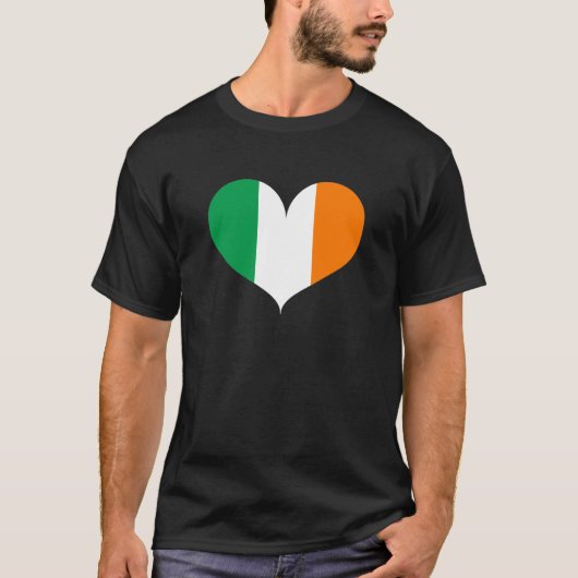 I Liebe Irische Flagge T-Shirt (Vorderseite)