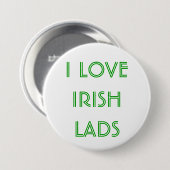 I LIEBE-IRISCHEN JUNGE MÄNNER St Patrick Button (Vorne & Hinten)