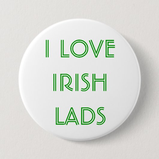 I LIEBE-IRISCHEN JUNGE MÄNNER St Patrick Button (Vorderseite)