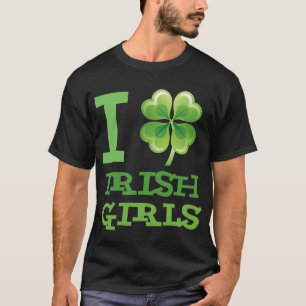 I Liebe-irisches Mädchen-Shirt T-Shirt