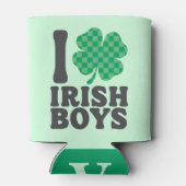 I Liebe Irish Boys Funny Kleeblatt St Patricks Day Dosenkühler (Rückseite)