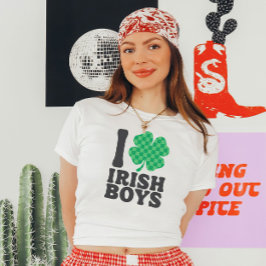 I Liebe Irish Boys Funny Kleeblatt St Patricks Day T-Shirt
