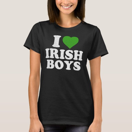 I Liebe Irish Boys Funny St Patrick's Day Heart Sh T-Shirt (Vorderseite)