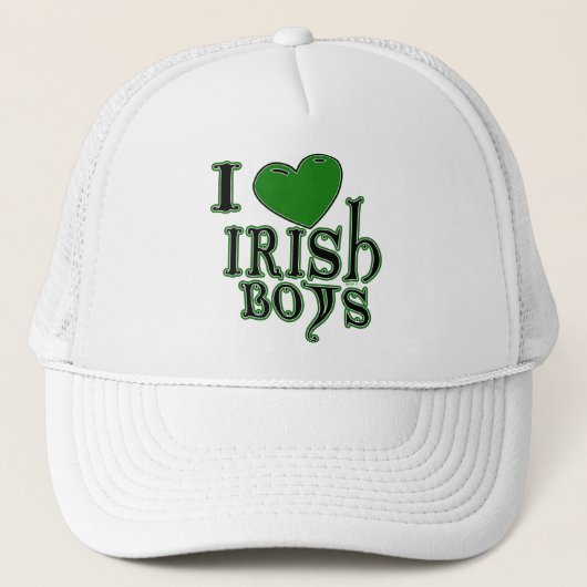 I Liebe Irish Boys Hat Truckerkappe (Vorderseite)
