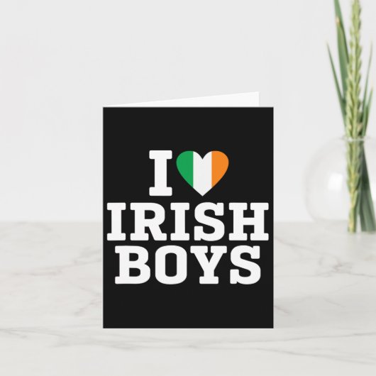 I Liebe Irish Boys Ireland Flag Heart St Patricks Karte (Vorderseite)