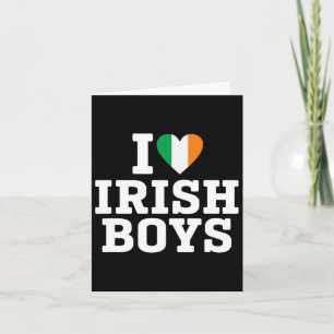 I Liebe Irish Boys Ireland Flag Heart St Patricks  Karte