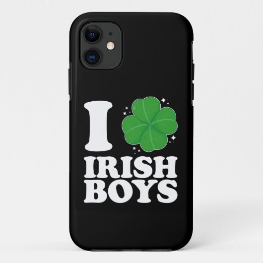 I Liebe Irish Boys Kleeblatt Heart St Patrick's Da Case-Mate iPhone Hülle (Rückseite)