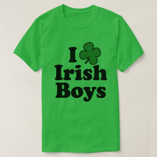 I Liebe Irish Boys Niedlich Kleeblatt T - Shirt (Design vorne)