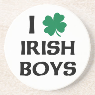 I Liebe Irish Boys Sandstein Untersetzer