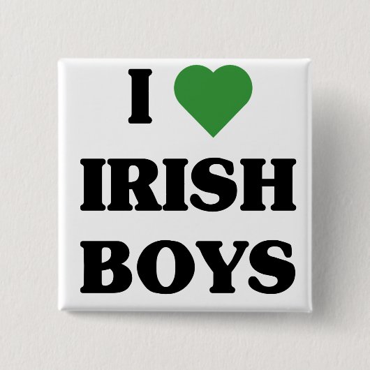 I Liebe Irish Boys Schaltfläche Button (Vorderseite)