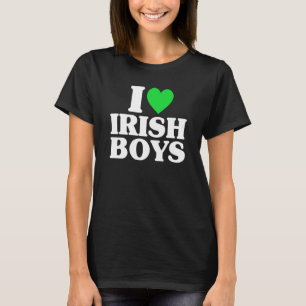 I Liebe Irish Boys St Patrick's Day Heart Kleeblat T-Shirt