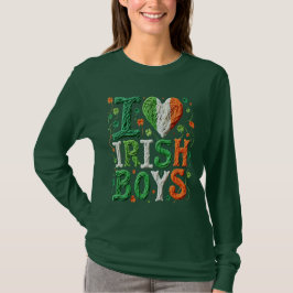 I Liebe Irish Boys - St. Patrick's Day Yarn Art T-Shirt