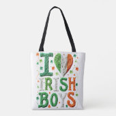 I Liebe Irish Boys - St. Patrick's Day Yarn Art Tasche (Rückseite)