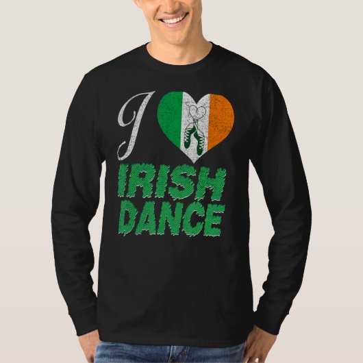 I Liebe Irish Dance Niedlich Irish Step Dance T-Shirt (Vorderseite)