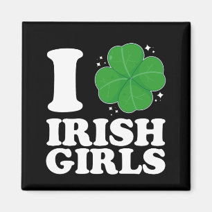 I Liebe Irish Girls Kleeblatt Herz St Patrick's Da Magnet
