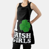 I Liebe Irish Girls Kleeblatt Herz St Patrick's Da Schürze (InSitu)