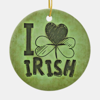 I Liebe Irish Ornament Round
