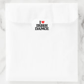 I LIEBE IRISH TANCE Herz-Aufkleber (Tasche)