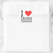 I Liebe Irish Terrier Quadratischer Aufkleber (Tasche)