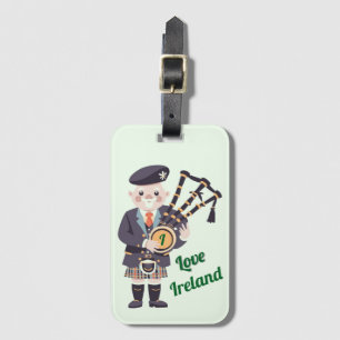 "I Liebe Irland" - Acrylspecktag Gepäckanhänger