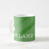 I Liebe Irland Grünes Muster Kaffeetasse (Vorderseite Links)