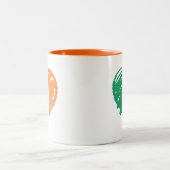 I Liebe Irland - Irish Flag Herzform Zweifarbige Tasse (Mittel)