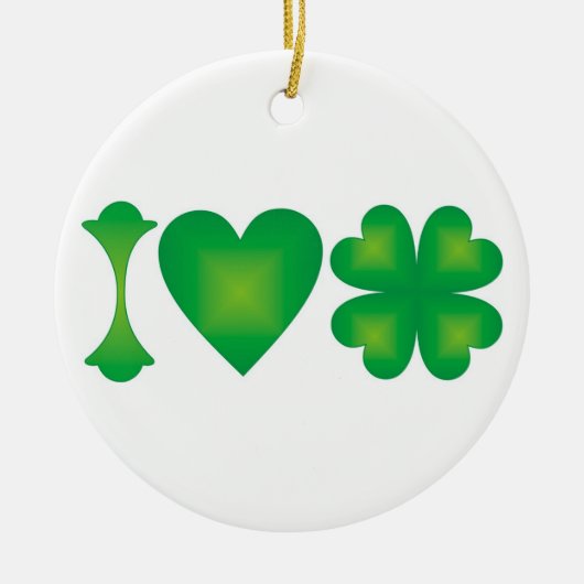 I Liebe Irland Keramik Ornament (Vorne)