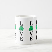 I Liebe Irland Kleeblatt Clover Leaf Simple Elegan Kaffeetasse (Mittel)