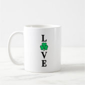 I Liebe Irland Kleeblatt Clover Leaf Simple Elegan Kaffeetasse (Links)