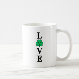 I Liebe Irland Kleeblatt Clover Leaf Simple Elegan Kaffeetasse