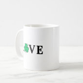 I Liebe Irland Kleeblatt Clover Leaf Simple Elegan Kaffeetasse (Vorderseite Links)