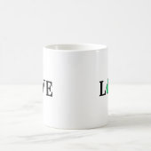 I Liebe Irland Kleeblatt Clover Leaf Simple Elegan Kaffeetasse (Mittel)