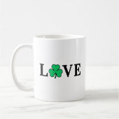 I Liebe Irland Kleeblatt Clover Leaf Simple Elegan Kaffeetasse (Links)