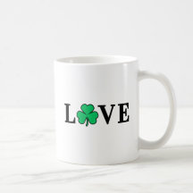 I Liebe Irland Kleeblatt Clover Leaf Simple Elegan
