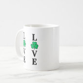 I Liebe Irland Kleeblatt Clover Leaf Simple Elegan Kaffeetasse (Vorderseite Links)