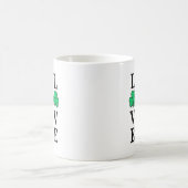 I Liebe Irland Kleeblatt Clover Leaf Simple Elegan Kaffeetasse (Mittel)