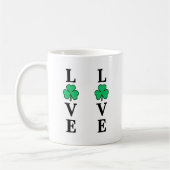 I Liebe Irland Kleeblatt Clover Leaf Simple Elegan Kaffeetasse (Links)