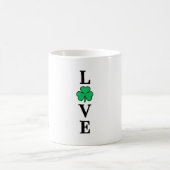 I Liebe Irland Kleeblatt Clover Leaf Simple Elegan Kaffeetasse (Mittel)