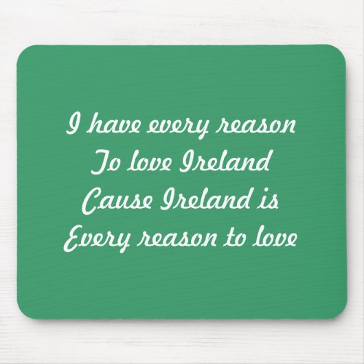 I Liebe Irland Mousepad (Vorne)