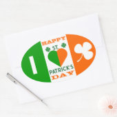 I Liebe Irland Ovaler Aufkleber (Umschlag)