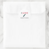 I Liebe Irrawaddy Delphine Runder Aufkleber (Tasche)
