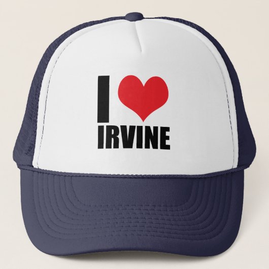 I Liebe Irvine Truckerkappe (Vorderseite)
