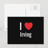 I Liebe Irving Postkarte (Vorne/Hinten)