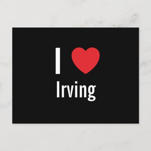 I Liebe Irving Postkarte (Vorderseite)